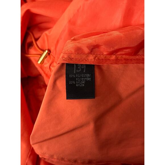 Lafayette 148 Jacket 12 Womens Orange Nylon Ruched Sleeve Blazer - Picture 8 of 8
